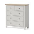 Modern Chest - 2+3 Drawer - Grey Painted