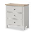 Modern Chest - 3 Drawer - Grey Painted