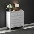 Hampstead Chest of Drawers - 2+3 Drawer - White