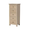 Modern Country Oak - Tall Chest - 5 Drawer