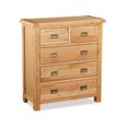 Salisbury Premium Wide Chest - 2+3 Drawer - Oak