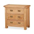 Salisbury Premium Small Chest - 3 Drawer - Oak