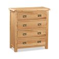 Salisbury Premium Chest - 4 Drawer - Oak