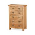 Salisbury Premium Chest - 2+3 Drawer - Oak