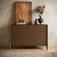 Paris Wide Chest - 6 Drawer - Dark Oak