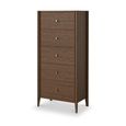 Paris Tallboy Chest - 5 Drawer - Dark Oak
