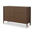 Paris Wide Chest - 6 Drawer - Dark Oak