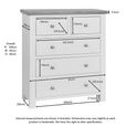 Lundy Chest - 2+2 Drawer - Ivory Painted