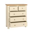 Lundy Chest - 2+3 Drawer - Ivory Painted
