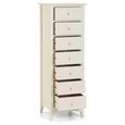 Cameo Tall Chest of Drawers - 7 Drawer - White