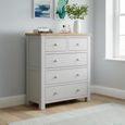Lundy Chest - 2+3 Drawer - Grey Painted