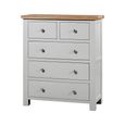 Lundy Chest - 2+3 Drawer - Grey Painted