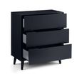 Alicia Black Small Chest - 3 Drawer