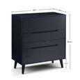 Alicia Black Small Chest - 3 Drawer