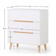 Alicia White Small Chest - 3 Drawer