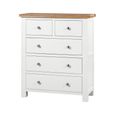 Lundy Chest - 2+3 Drawer - White Painted