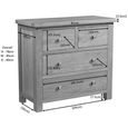 Original Chest - 2+2 Drawer - Rustic Oak