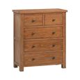Original Chest - 2+3 Drawer - Rustic Oak