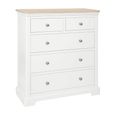 Cromwell Chest - 2+3 Drawer - White Painted