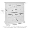 Cromwell Chest - 2+3 Drawer - White Painted