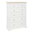 Cromwell Wardrobe - 4 Door - 2 Drawer - White Painted