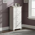 Cromwell Narrow Chest - 5 Drawer - Grey Painted