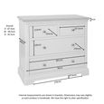 Cromwell Chest - 2+2 Drawer - Grey Painted