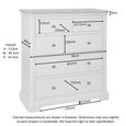 Cromwell Chest - 2+3 Drawer - Grey Painted
