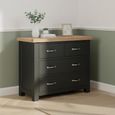 Wilmont Chest - 2+2 Drawer - Black Painted