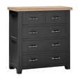 Wilmont Chest - 2+3 Drawer - Black Painted