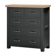 Wilmont Chest - 2+3 Drawer - Black Painted