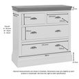 Versailles Chest - 2+2 Drawer - Ivory Painted