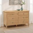 Cotswold Chest of Drawers - 6 Drawer - Wide - Oak