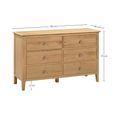 Cotswold Chest of Drawers - 6 Drawer - Wide - Oak