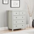 Maine Chest of Drawers - 3+2 Drawer - Grey