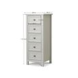 Maine Chest of Drawers - 5 Drawer - Narrow - Grey