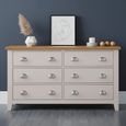 Richmond Chest of Drawers - 6 Drawer - Wide - Grey