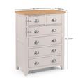 Richmond Chest of Drawers - 4+2 Drawer - Grey
