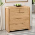 Curve Chest of Drawers - 3+2 Drawer - Oak
