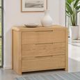 Curve Chest of Drawers - 3 Drawer - Small - Oak
