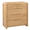 Curve Chest of Drawers - 3+2 Drawer - Oak