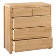 Curve Chest of Drawers - 3+2 Drawer - Oak