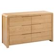 Curve Chest of Drawers - 6 Drawer - Wide - Oak
