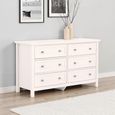 Maine Chest of Drawers - 6 Drawer - Wide - White