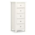 Maine Chest of Drawers - 5 Drawer - Tall - White