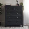 Maine Chest of Drawers - 3+2 Drawer - Black