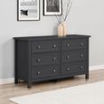 Maine Chest of Drawers - 6 Drawer - Wide - Black