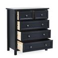 Maine Chest of Drawers - 3+2 Drawer - Black