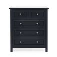 Maine Chest of Drawers - 3+2 Drawer - Black