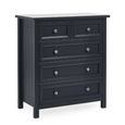 Maine Chest of Drawers - 3+2 Drawer - Black